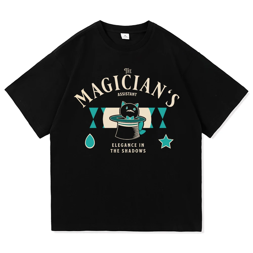 Тематическая футболка Genshin Impact Lynette, модная мужская забавная футболка с аниме-видеоиграми, унисекс, высококачественные винтажные хлопковые футболки