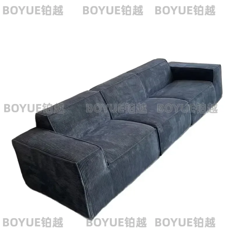 Modular Corduroy Sofa Vacuum Compressed High Density Foam Couch Modern Living Room Furniture for Small Apartment Home Decor