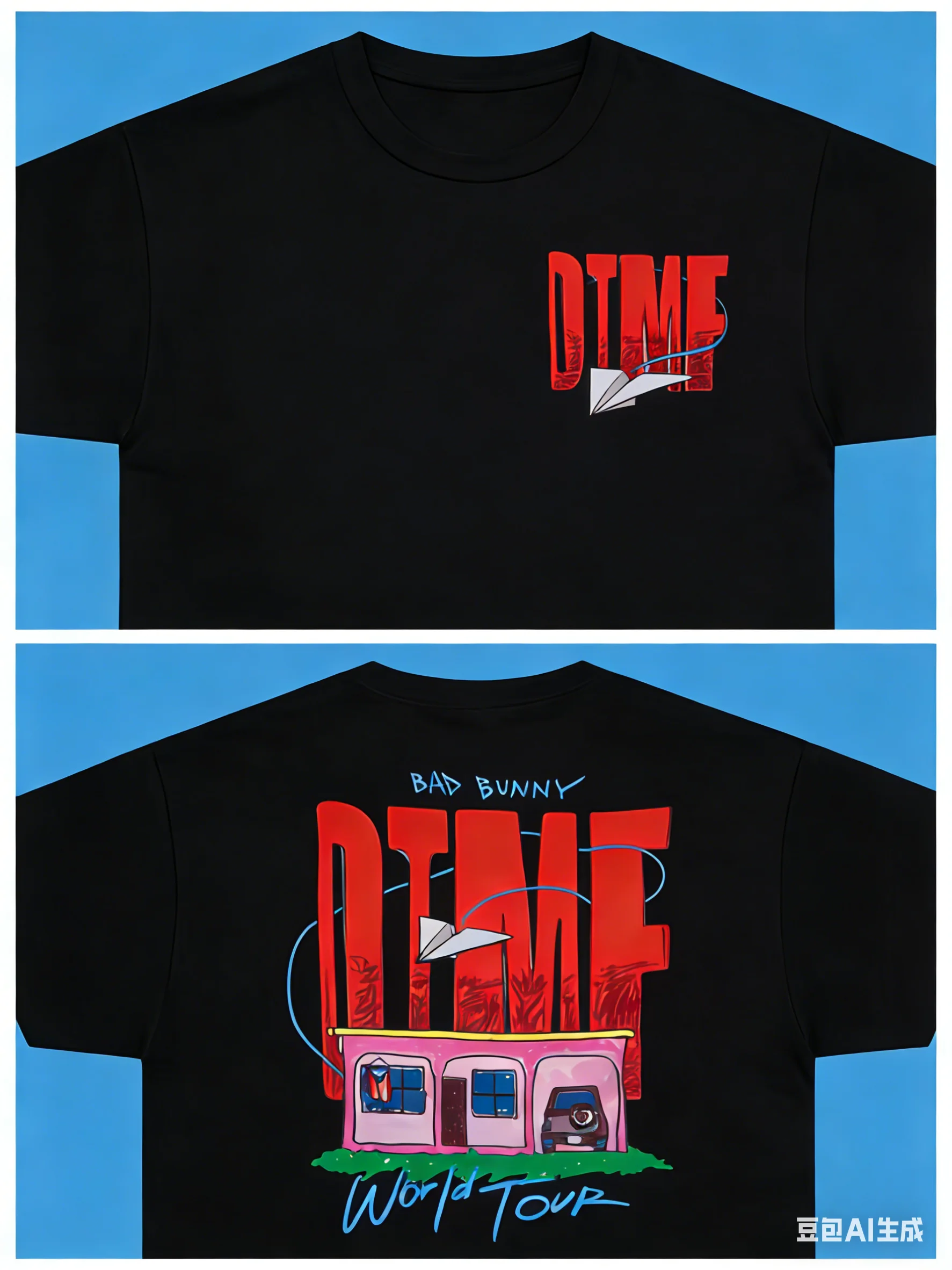 

Футболка из чистого хлопка Singer Bad Bunny DTMF World Tour Peripheral для мужчин и женщин, летняя модная повседневная рубашка с короткими рукавами
