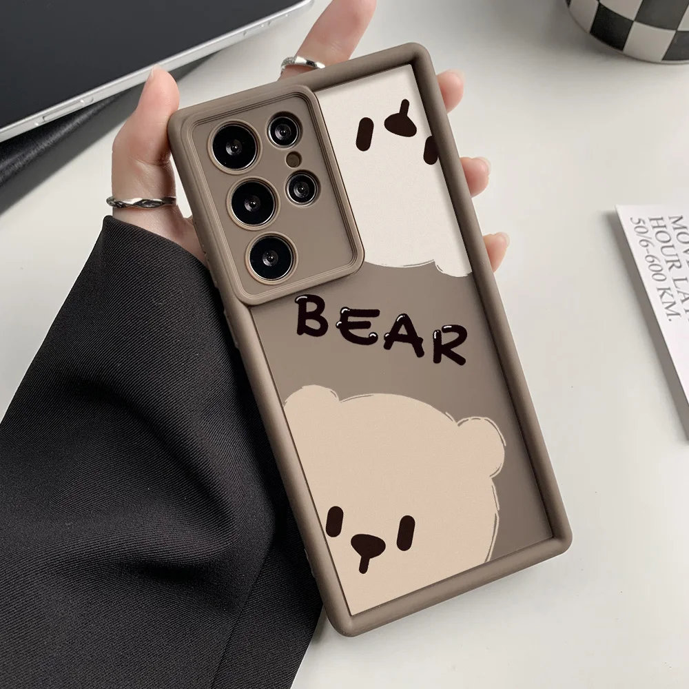Cute Bear Full Body Protective Case for Samsung Galaxy S25 Ultra, Shockproof Anti-Vibration Durable Slim Fit Design Phone Cover