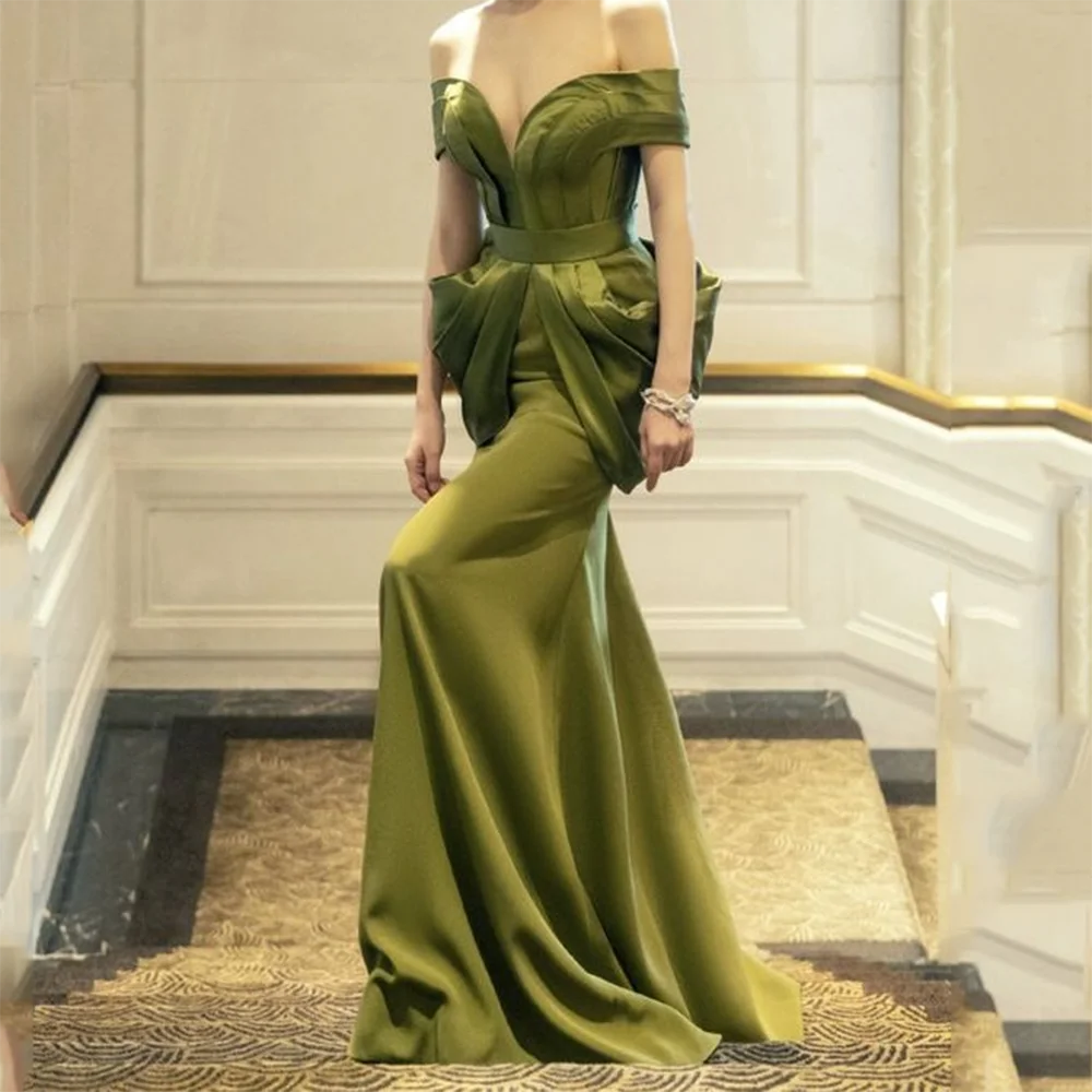 Robes de bal à épaules dénudées, mode exquise, sans bretelles, longueur au sol, mode formelle, Banquet, Occasions de fête, robes de soirée