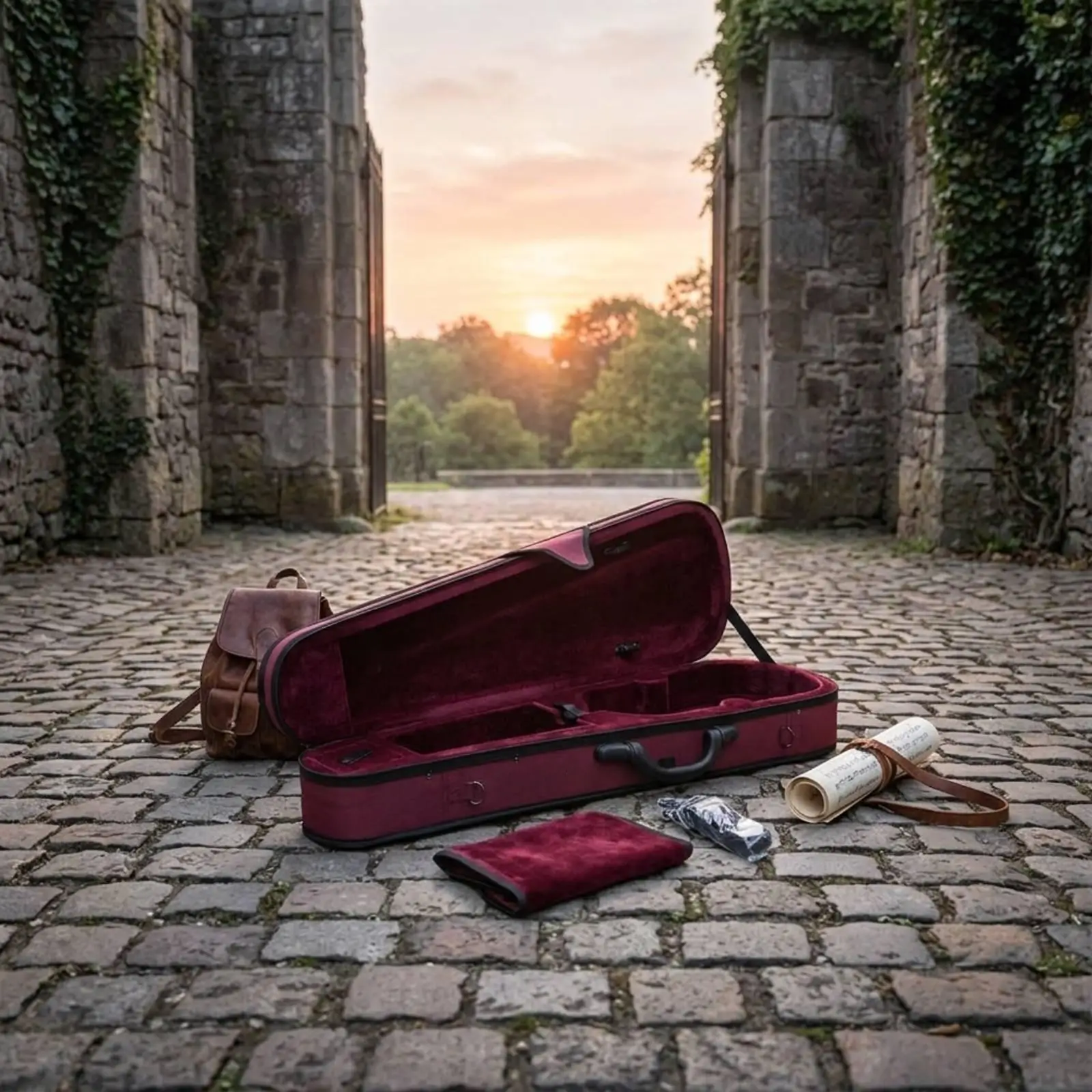 Triangular Violin Case Violin Case with Shoulder Strap Soft Lined for