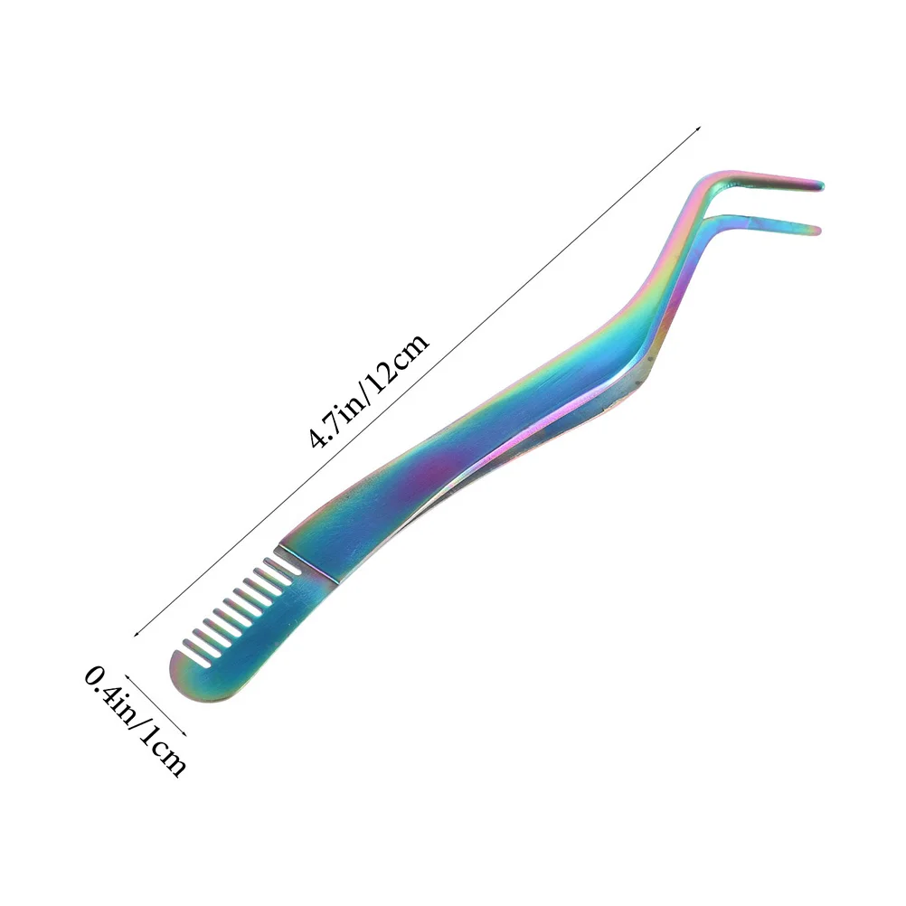 2 pezzi pinzette per ciglia in acciaio inossidabile strumento applicatore per ciglia piccolo trucco professionale applicazione ciglia accessorio donna