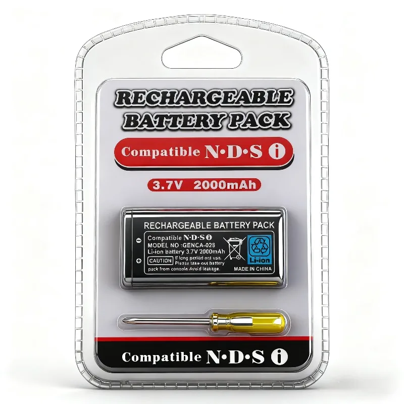 

3.7V 2000mAh Rechargeable Lithium-ion Battery + Tool Replacement Battery Pack for Nintendo DSi NDSi