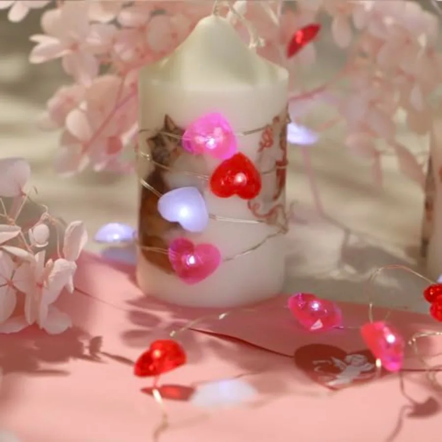 Valentine Fairy Lights Heart Lights Battery Operated Valentine String Lights Ideal Valentines Day Decorations for Home Wedding