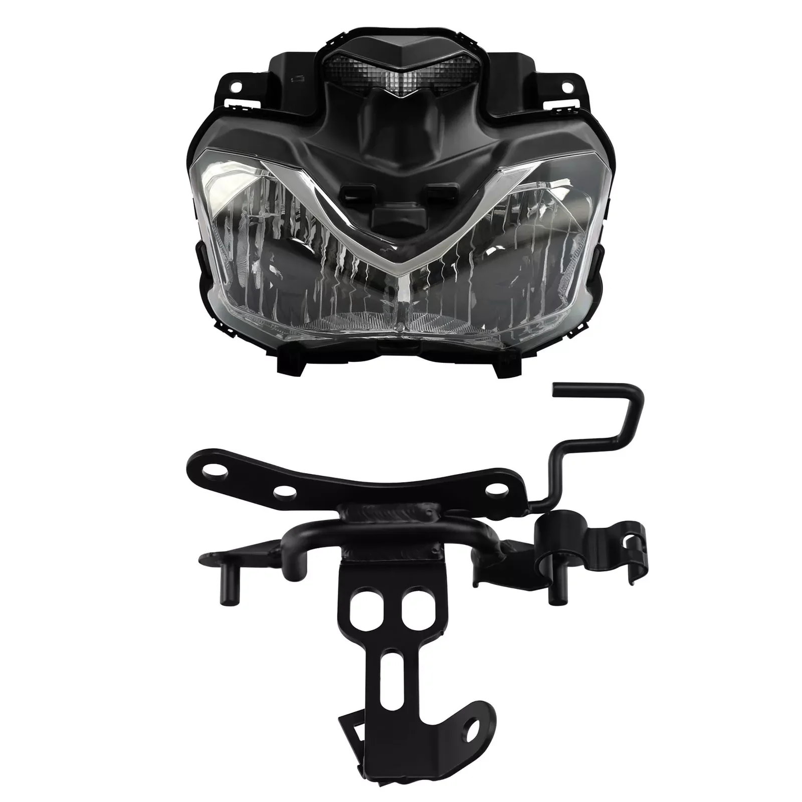 Motorcycle Front Headlight Lamp Assembly Clear Lens For Kawasaki Z900 Z 900 2017-2019