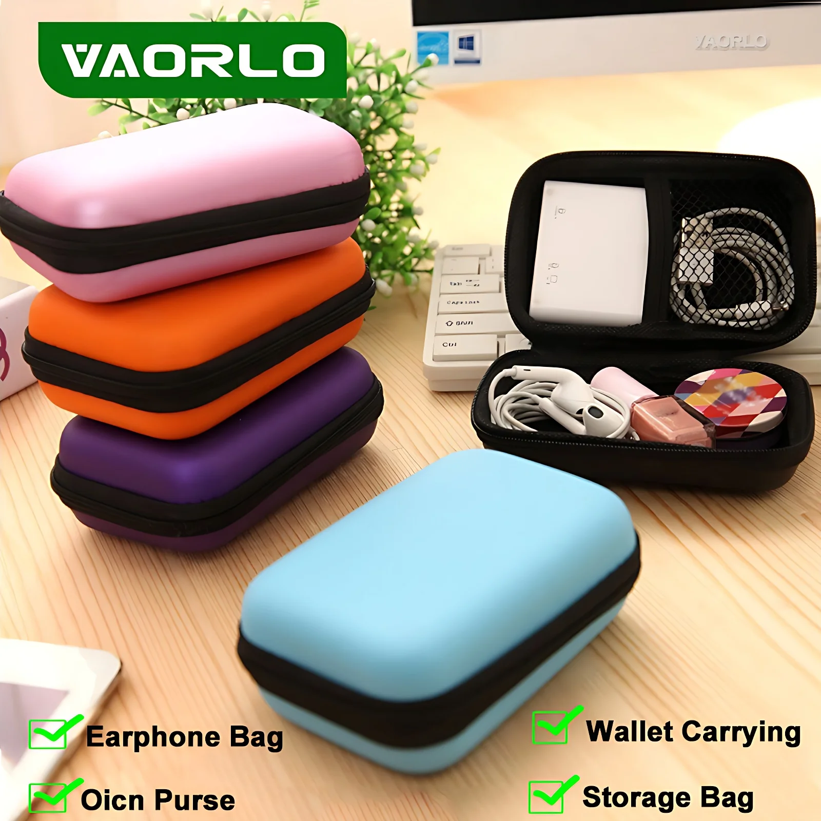 Sundries Travel Storage Bag Charging Case for Earphone Package Zipper Bag Portable Travel Cable Organizer Electronics Storage