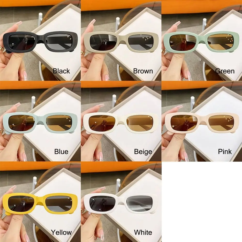 어린이용 직사각형 선글라스, 귀여운 햇빛 차단, 타원형 프레임 선글라스, 야외 여름 그늘