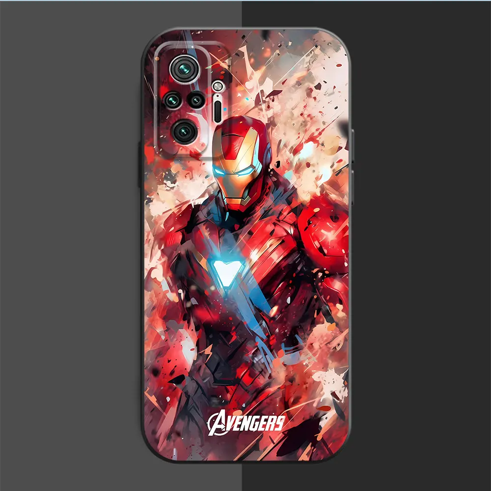 Cover Black Soft Phone Case for Xiaomi Redmi Note 8T 11 Pro 13 Pro 11S 9S 9T 12 9 8 7 10S 12S 10 Marvel Anime Heroes Cool Funda