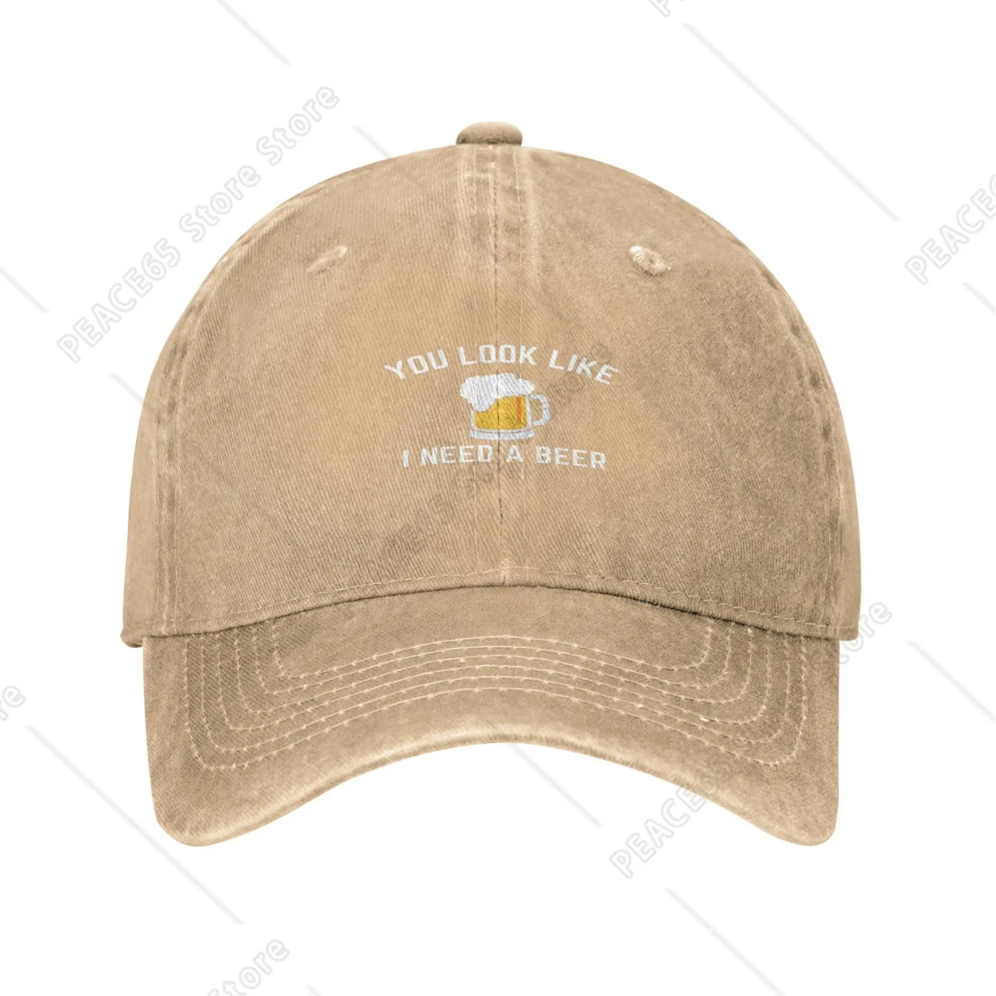 

Classic Baseball Cap You Look Like I Need A Beer Hat Adjustable Trucker Hats for Men Women