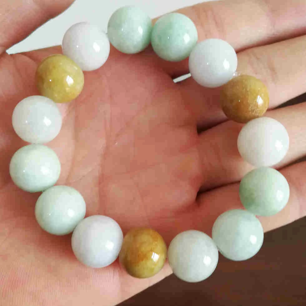 

Настоящая Бирма Jadeite эластичный браслет из бусин Men Женская восстанавливающая бижутерия из Мьянмы Изумрудный класс A бусины из нефрита эластичные браслеты из бисера