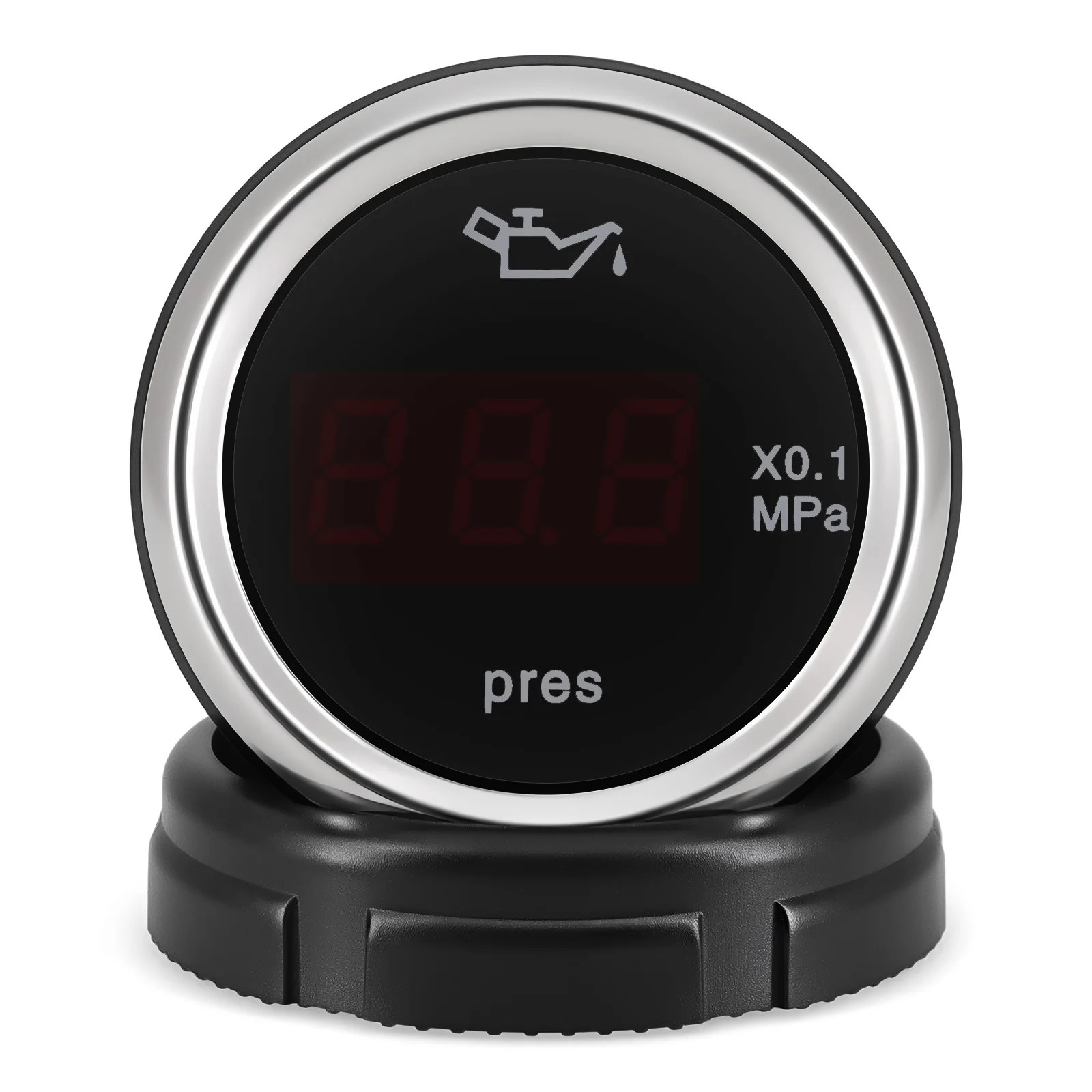 2 Zoll 52mm Digitales Öldruckmessgerät 0-1,0MPA mit Alarm 12V-24V Universal mit Öldrucksensor 1/8NPT für Auto, Motorrad, LKW – Detail 13