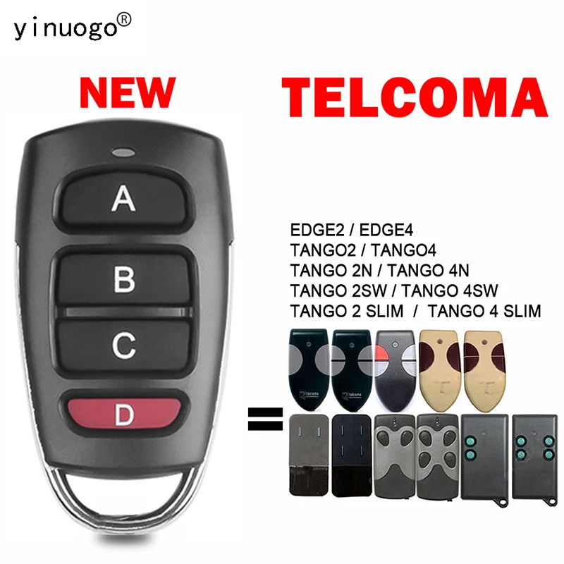 

TELCOMA EDGE2 / EDGE4 TANGO 2N / 4N 2SW / 4SW 2 SLIM / 4 SLIM контроллер дистанционного управления гаражной дверью 433 МГц фиксированный код клон