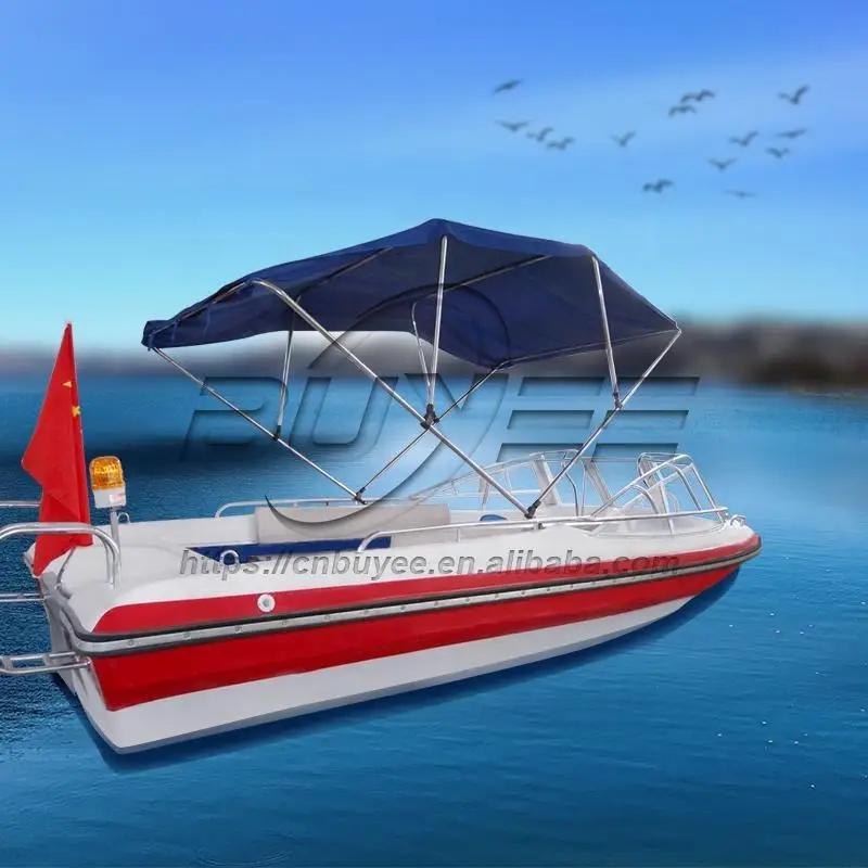 Speedboat 17.6Ft 8 Person Open Luxury Fiberglass Yacht 5.38M Luxury Yacht  for Sale