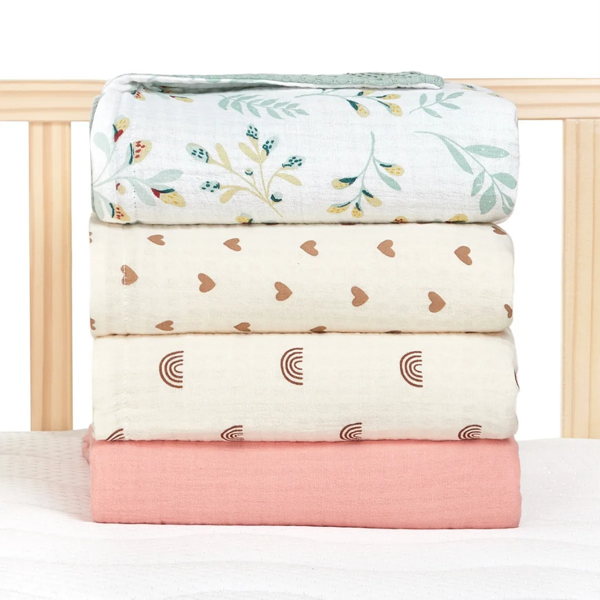 Summer Baby Blankets Newborn Swaddle Wrap Blankets For Boy Girl Waffle Cotton Soft Baby Receiving Blanket Crib Quilt Comforter