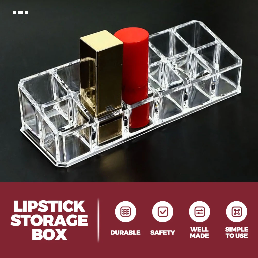 

2 Pcs Lipstick Storage Box Dressing Table Organizer Display Organizers Skin Care Products Brush Holder Plastic Tumbler Holders