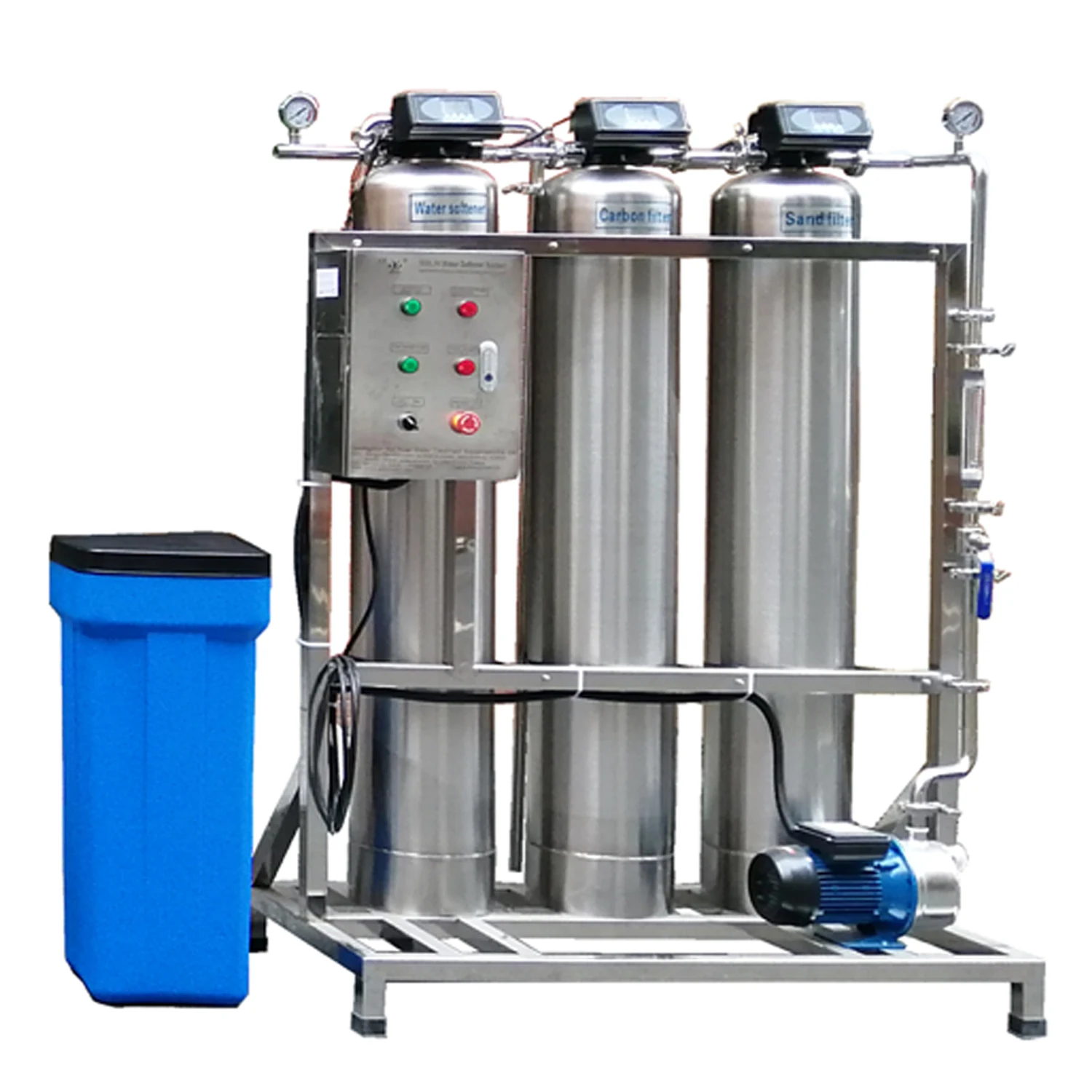 

ISO CE Certification500L/H Water Purification Machine Plant With Stainless Steel Tank Water Filtration Softener Filter