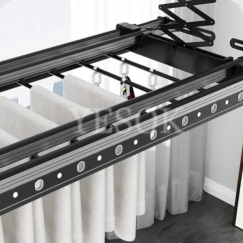16w Balcony Intelligent Remote Control Automatic Electric Drying Rack Lifting Hanger Home Four Rod Telescopic Drying Rack