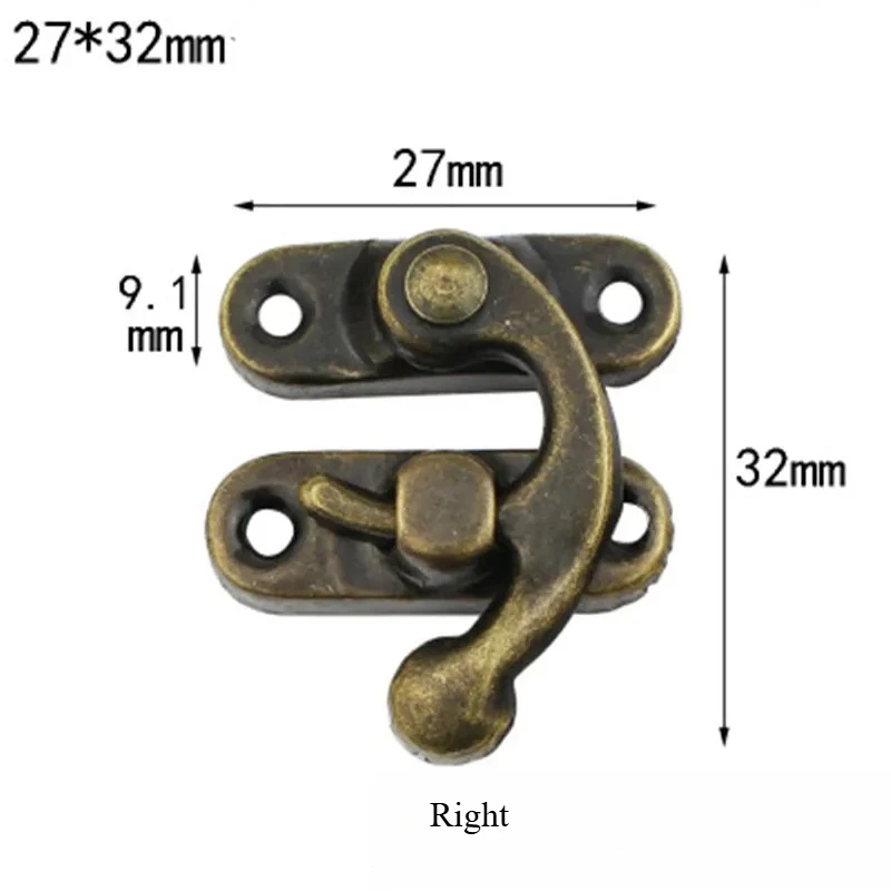 30PCS Antique Bronze Boxes Hasps Iron Lock Catch Latches Set for Wooden Jewelry/Luggage Furniture Hardware Fastener with Screws