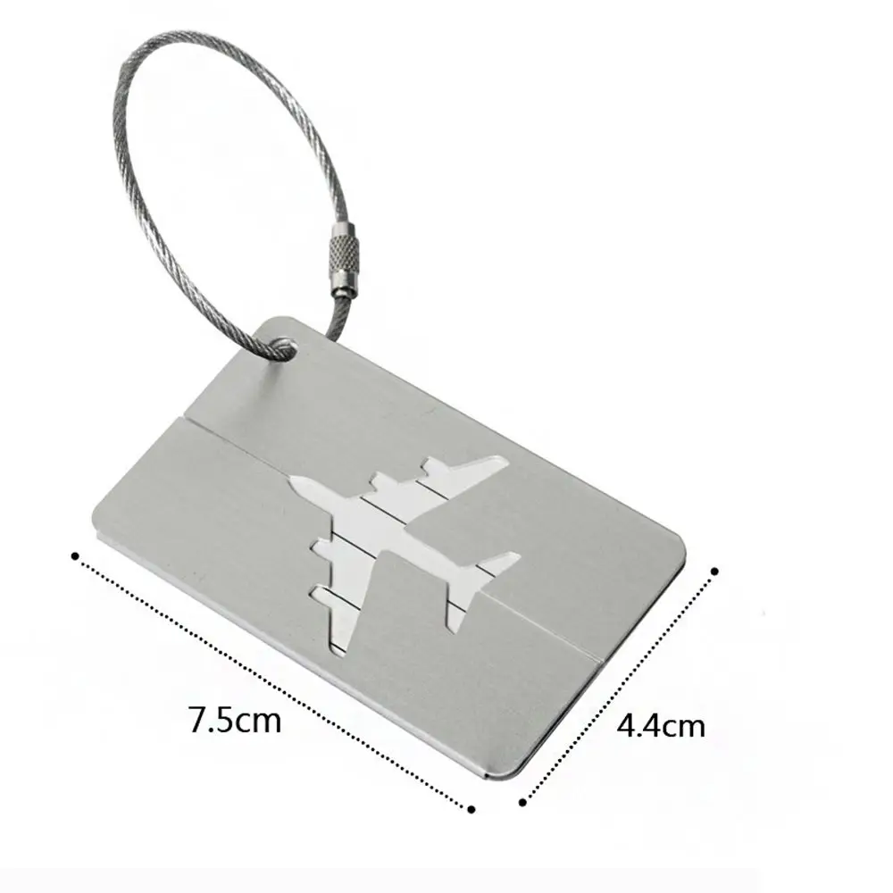 Metal Travel Luggage Tags Baggage Name Tags Suitcase Address Label Holder Aluminium Alloy Luggage Tag Travel Accessories