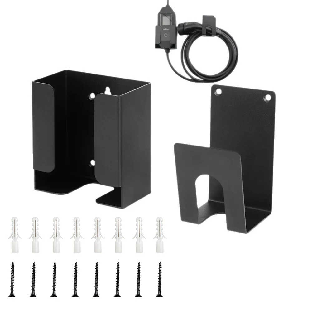 Car Electric Car Wall Box Cable Holder Kit 2pcs For Charging Stations Plastic Metal Accessories Auto Parts Tools Home Garage