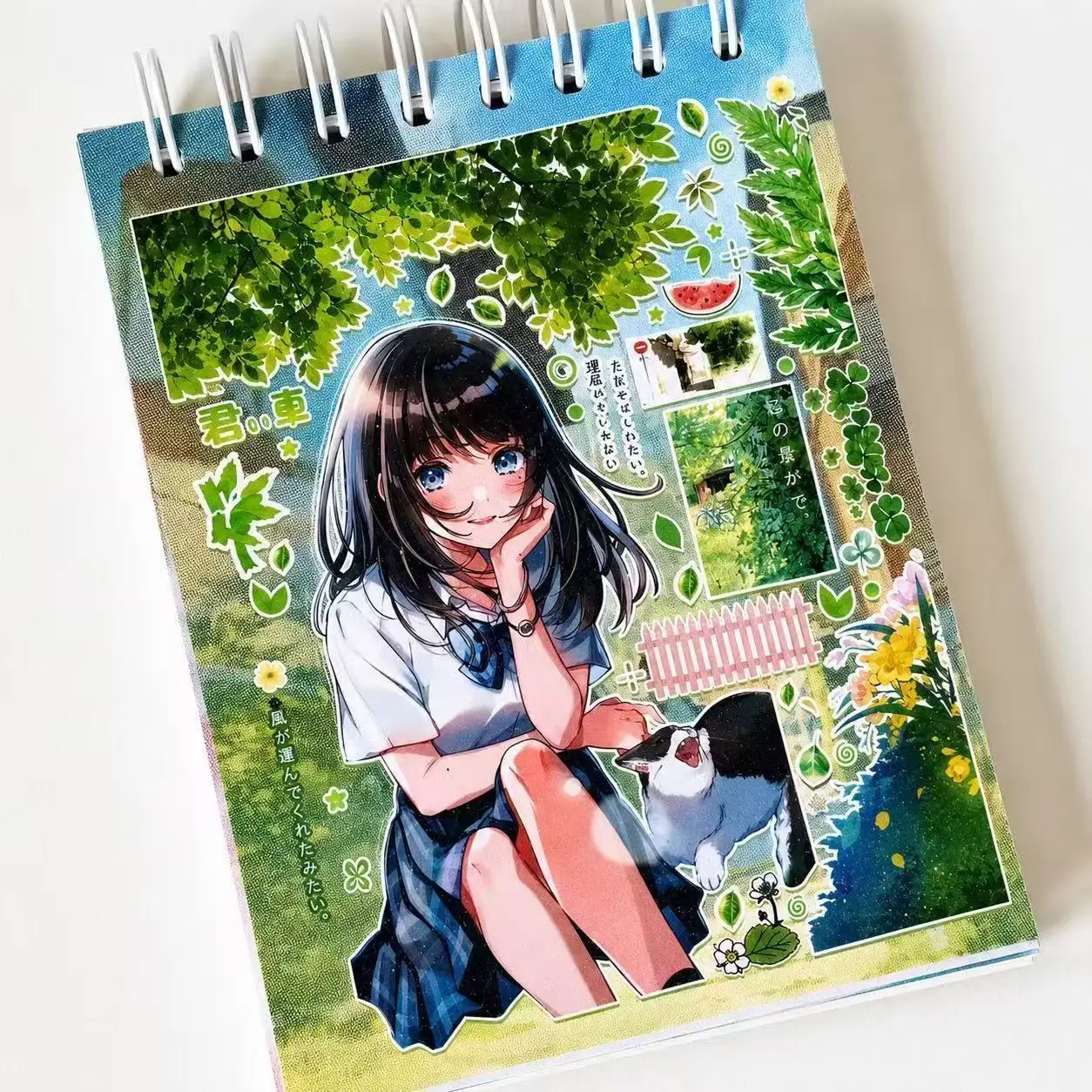 Japanese Ins Girl Character Sticker Book Girl Heart Sticker Book Collage High-value Guka Hand Account DIY Material Sticker Gift