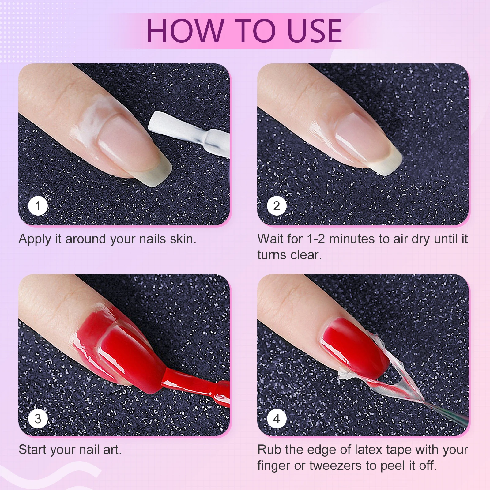 SAVILAND 15ML Nail Peel Off Liquid Anti-Overflow Glue Edge Latex Tape Peel Off Cuticle Guard Nails Finger Lacquer Protector