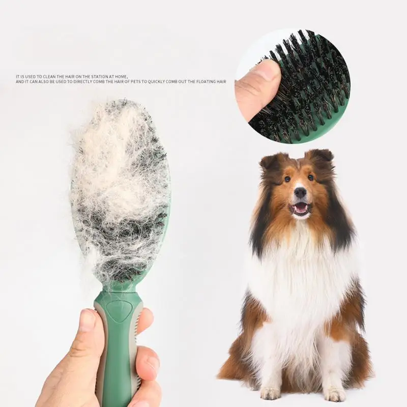 Cat Comb For Shedding Pet Cat Dog Hair Lint Knotted Hair Remover Non-Slip Pet Comb Brush With Comfortable Grip For Bedsheets