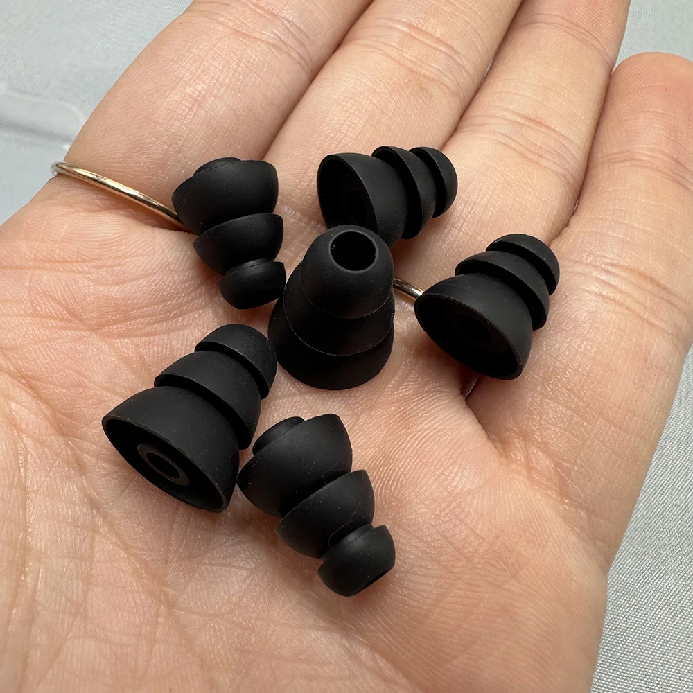 سماعات أذن سيليكون ثلاثية الطبقات ، 30 قطعة/15 زوجًا ، سماعات أذن ، بالجملة