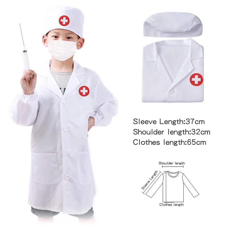 Children's Doctor Toy Nurse Dress Simulation Boctor Toy Show Dress Play House Role Play Work Clothes Children's Activity Clothes