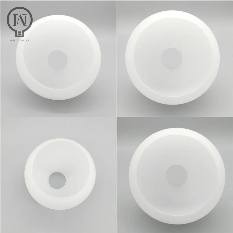 E27 E14 Milky Glass Lampshade Replacement Part Lighting Accessory for Chandelier D4cm D3cm Opening White Globe Glass Lamp Shade