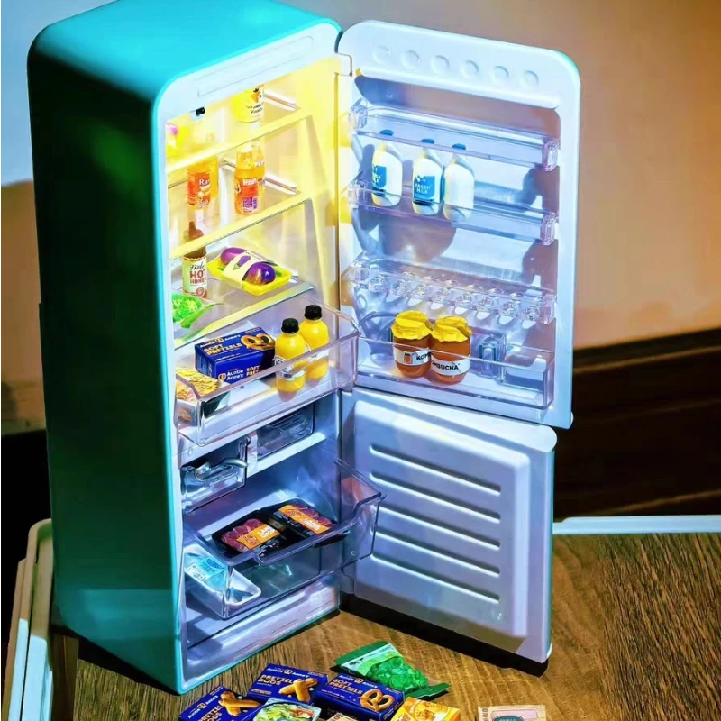 Ball Mini Kühlschrank Trendy Blind Box Mini Spielzeug Set für Baby Haus Spielen Geburtstag Geschenk Spielzeug auf Lager Marken Lebensmittel Thema
