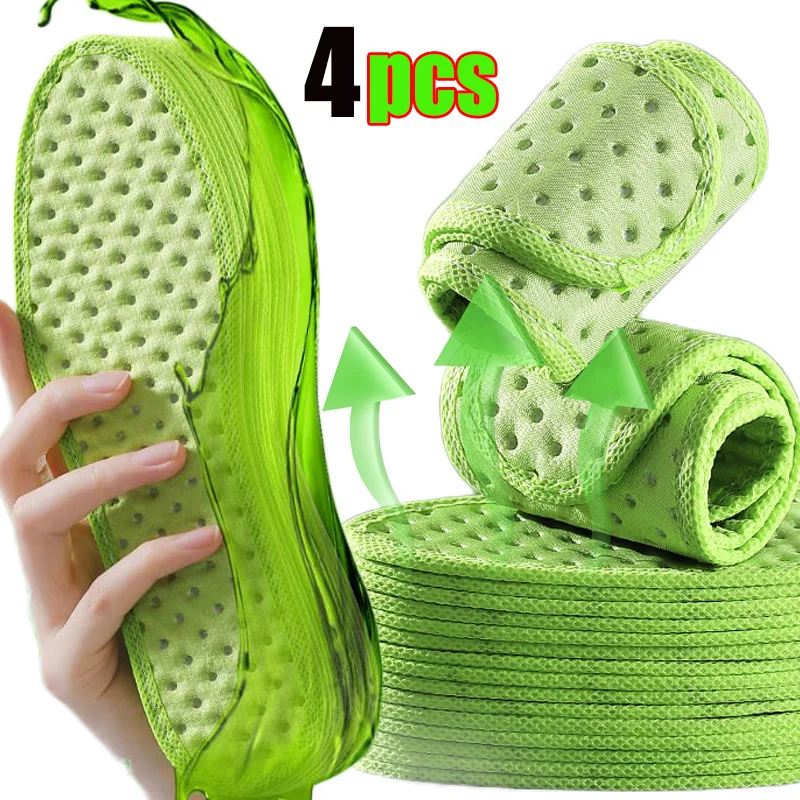 

4pcs Soft Memory Cotton Insoles for Shoes Sweat-Absorbing Breathable Deodorant Insole Feet Orthopedic Sponge Shoe Inserts Pads