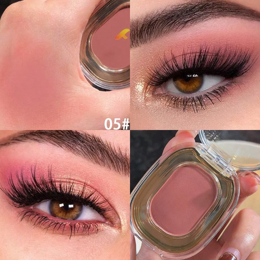 Faiccia Single Matte Eyeshadow Low Saturation High Pigment Waterproof Sweatproof Anti-Smudge for Cosplay Party Valentine Gift