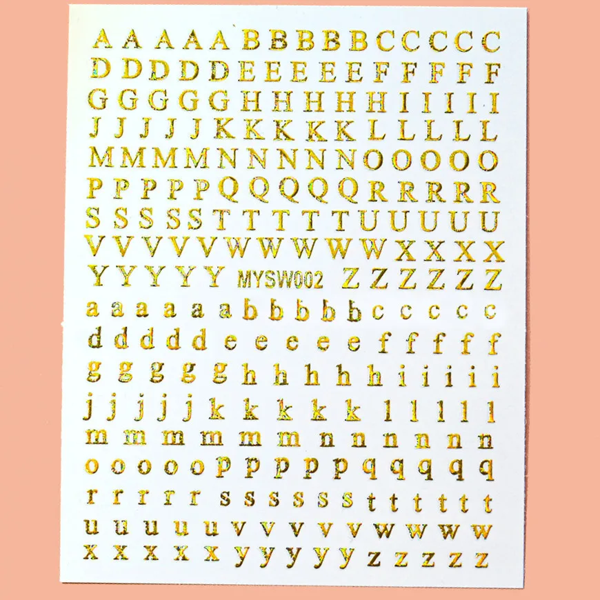 文字ネイルアートステッカー 12 シートグリッター自己粘着英語アルファベットデカールネイルアートデザイン装飾アクセサリー DIY 用