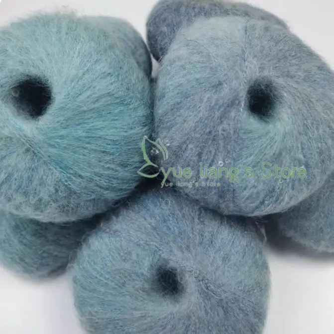 8 Groups of 200g Real Silk Mohair, Gradient Mohair Yarn, Long Dyed Mohair Sweaters, Scarves, Hand Woven Wool