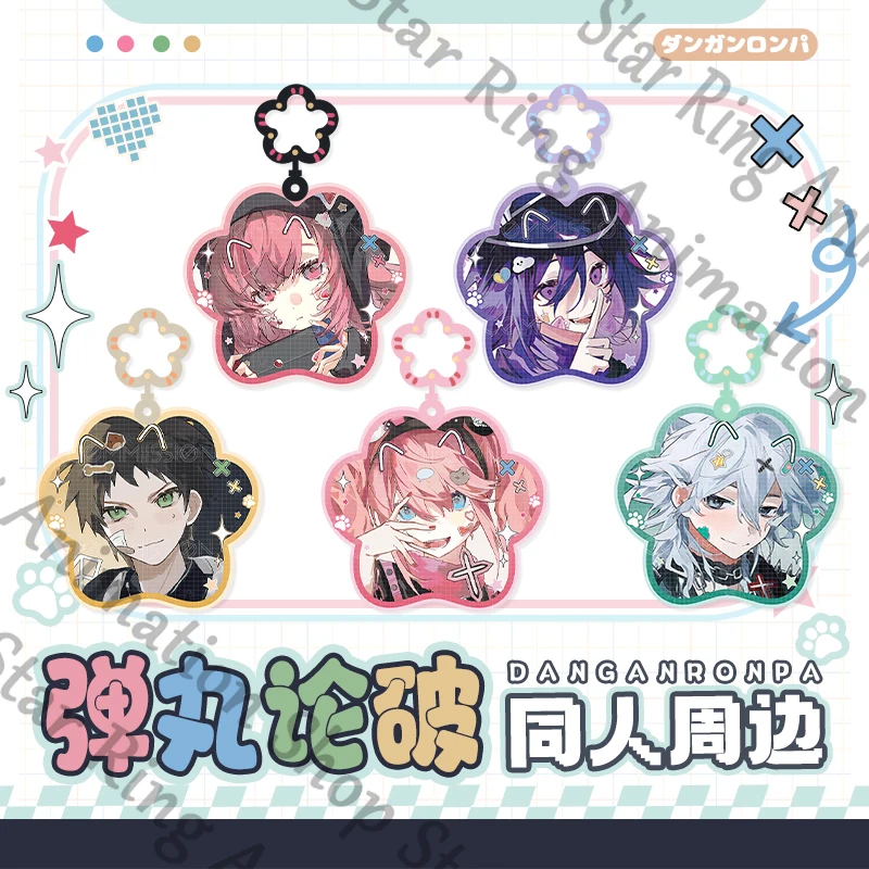 دانغانرونا ناجيتو كومايدا اينوشيما جونكو أنيمي شارة صفيح شعار ورقة ملونة حافظة للبطاقات قلادة تأثيري الكرتون هدية