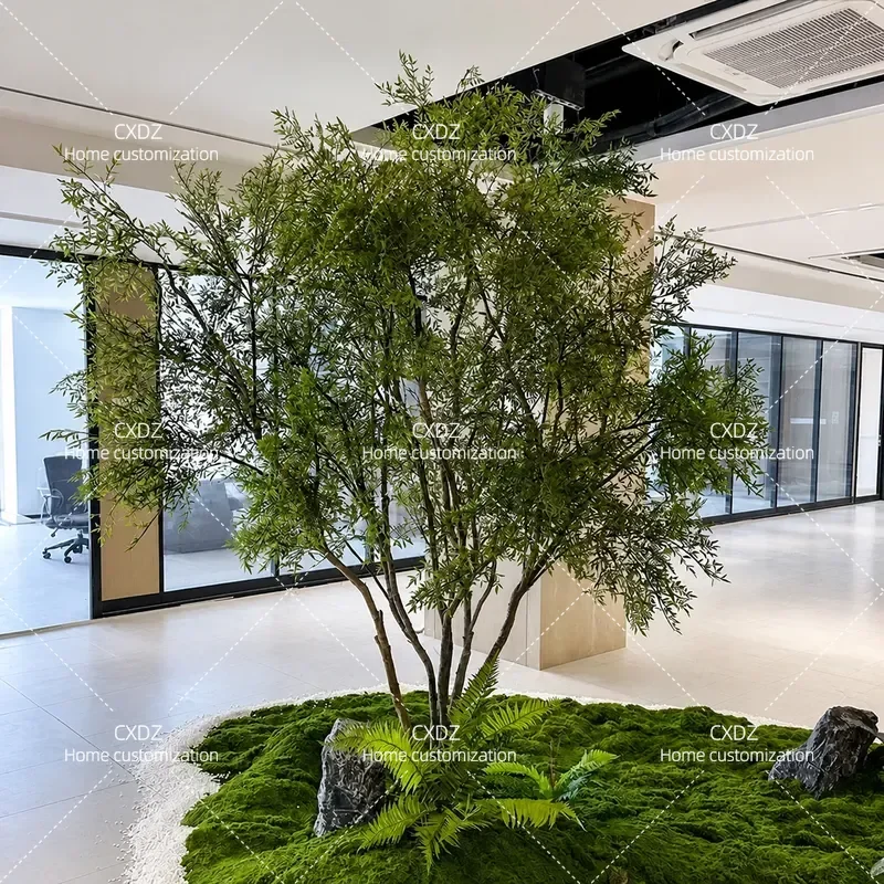 Custom Artificial Nantian Bamboo Tree Fake Green Plant for Indoor Outdoor Home Garden Decoration Simple Modern Landscaping
