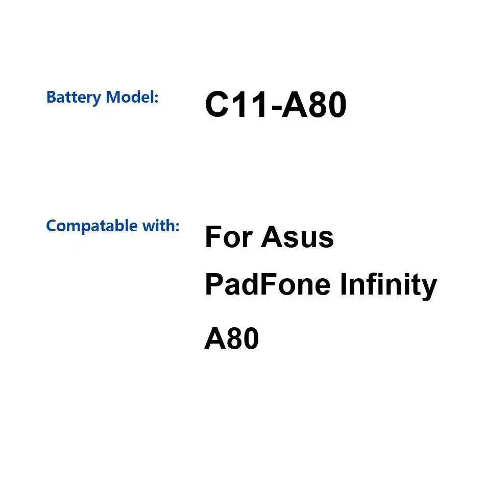 

Надежный источник питания для Asus Padfone Infinity A80, аккумулятор для планшета 2400 мАч C11-A80, хорошая низкотемпературная производительность
