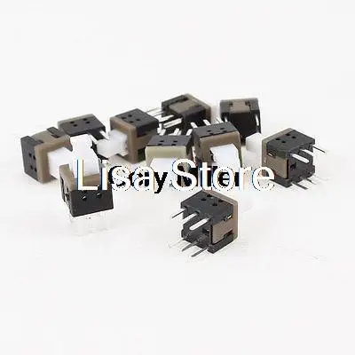 Locking White Button 6 Pins Tact Switch for Electric Torch Flashlight