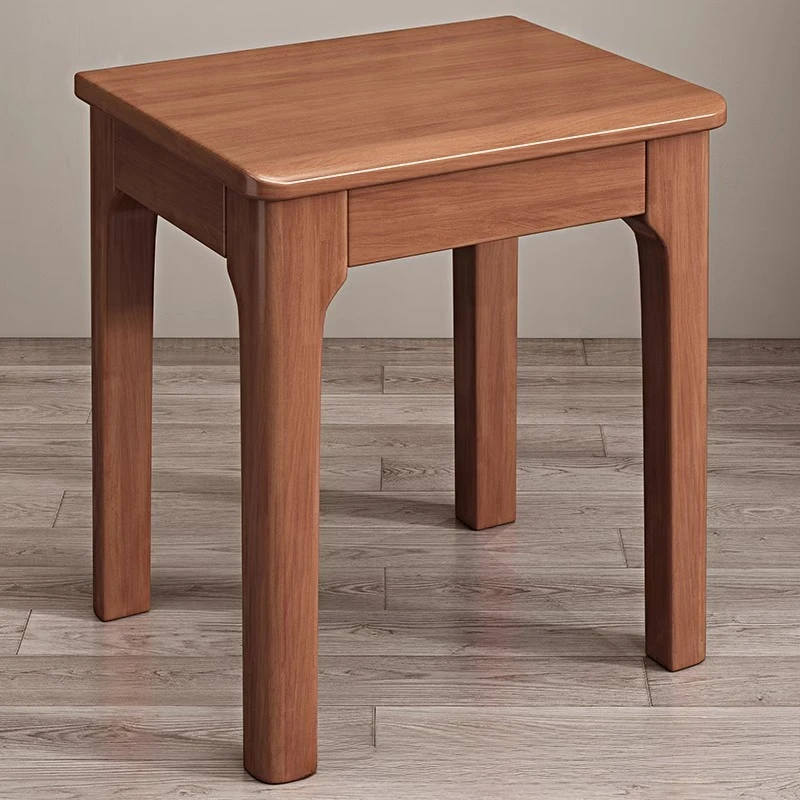 Taburete de madera totalmente maciza, taburete cuadrado para el hogar, banco pequeño, moderno, sencillo, para restaurante, mesa de comedor, silla de comedor