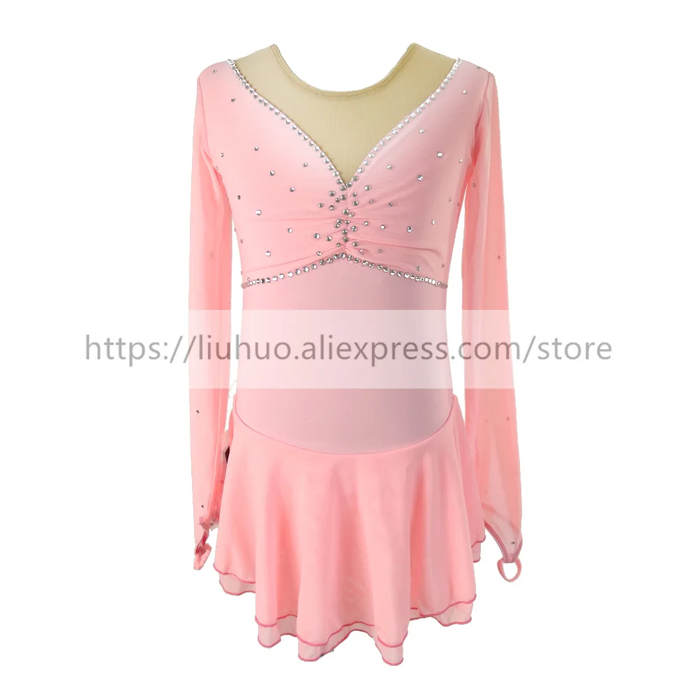 liuhuo-robe-de-patinage-artistique-femmes-filles-performance-sur-glace-costume-de-gymnastique-competition-justaucorps-danse-ballet-rose-enfants-enfant