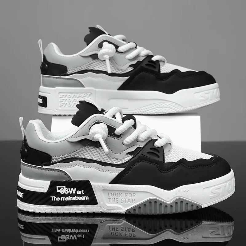 Breathable men's shoes, casual skate shoes, sports shoes, daily fitness training, outdoor hiking, street walking. Unisex, suitab image 2