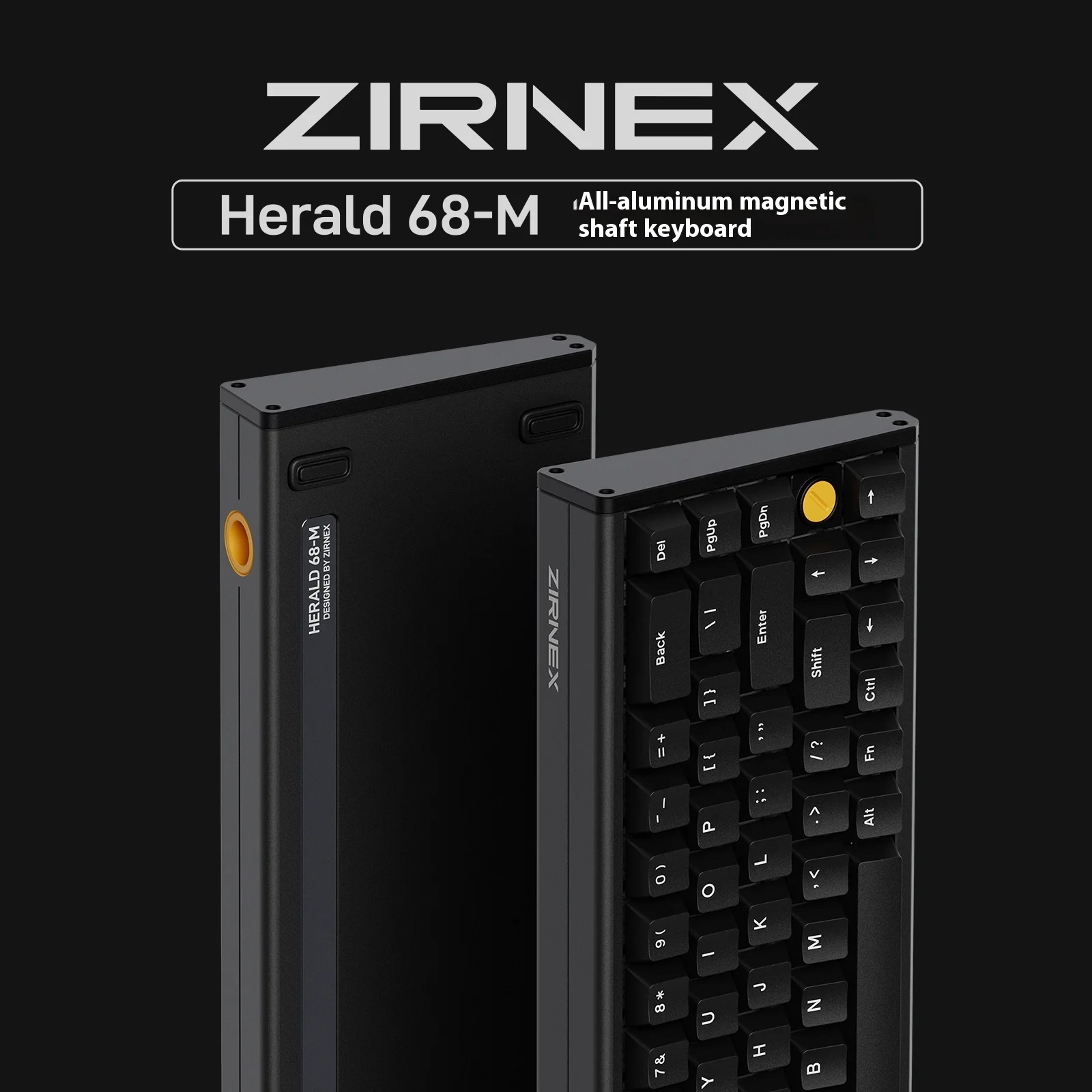 ZIRNEX Herald68-M 풀 알루미늄 마그네틱 축 e스포츠 게이밍 키보드 68키 웹 드라이버 지원 저지연