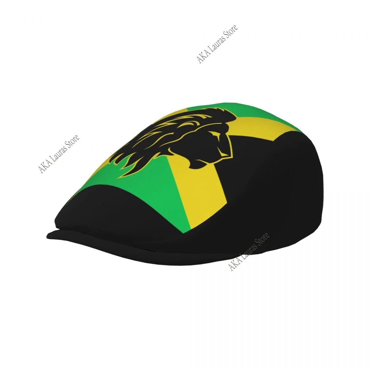 Newsboy Cap Peaky Octagonal Hat Vintage Casual Cap Jamaica Flag Lion Head Berets Visor Gatsby Flat Ivy Hat