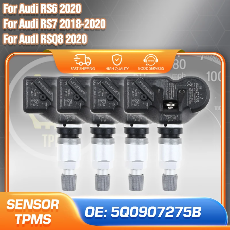 

1/4PCS Car TPMS Sensor Tire Pressure Monitoring System For Audi RS7 2018 2019 2020 Audi RS6 Audi RSQ8 2020 5Q0907275B 5Q0998270