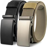 New Golf Sports Elastic Belt t Metal Automatic Buckle Tough Stretch Nylon Men Military Belt 120CM