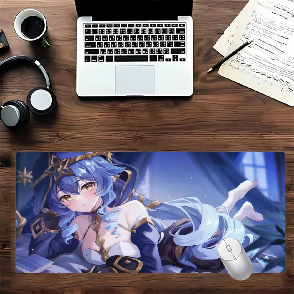 Fashion Game Genshin Hot Cute Layla Mouse Pad Non-Slip gaming accessories Rubber Edge locking mousepads Game Office play mats for notebook PC computer