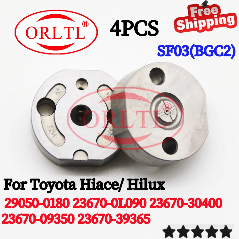

4pcs Common Rail Orifice Plate Valve SF03 for Engine 29050-0180 injector 23670-0L090 2367030400 2367009350 2367039365