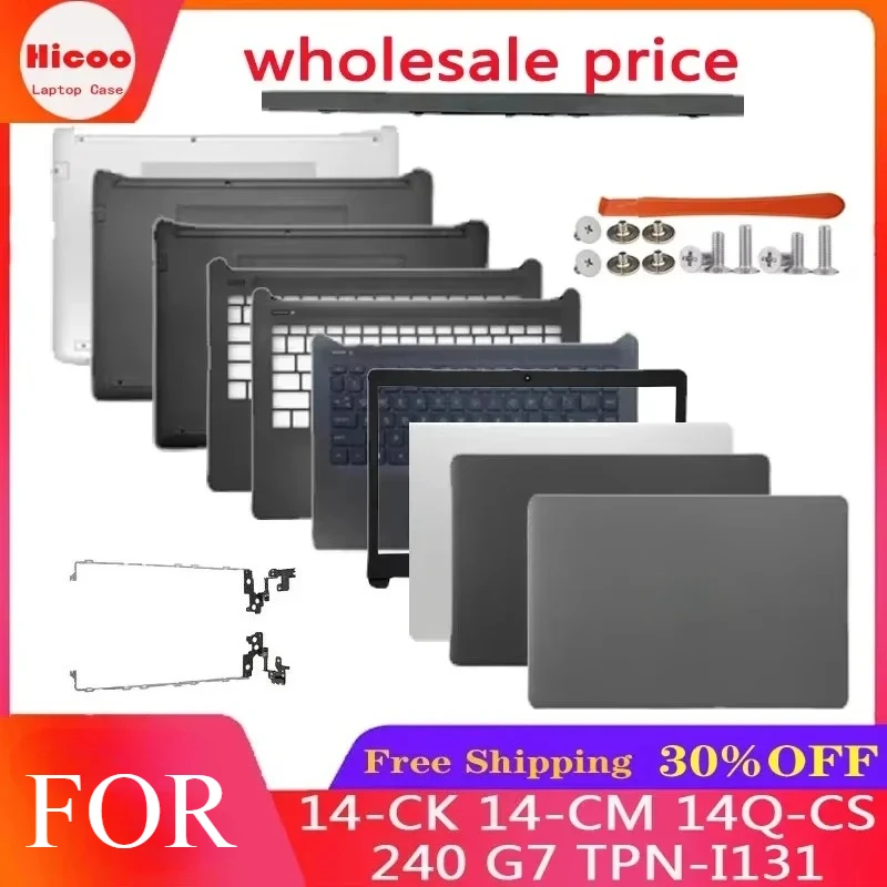 New For HP 14-CM 14-CK 14Q-CS 240 G7 245 G7 246 G7 TPN-1131 Laptop LCD Back Cover/Front bezel/Hinges/Palmrest/Bottom Case